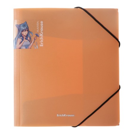 The A5+elastic band, 600 μm, Erichkrause "Matt Manga", for notebooks, embossing "sand", mix-3