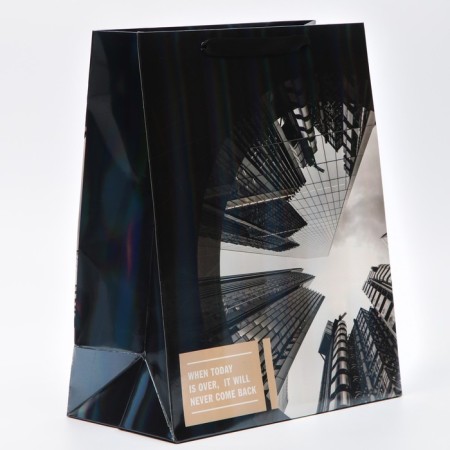 Gift Laminated Vertical, packaging, “skyscraper”, rainbow holography, m 26 x 32 x 12 cm-1