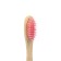 Middle bamboo toothbrush in the box, pink