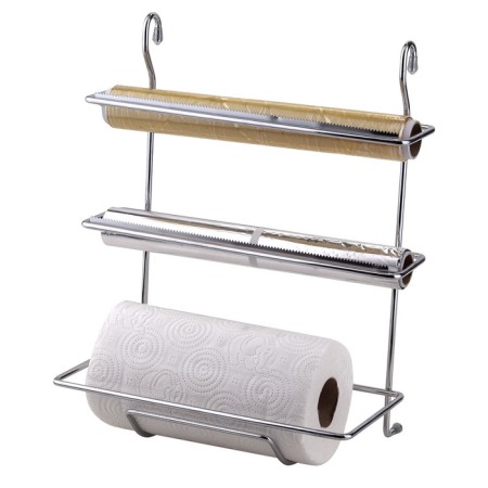 Paper towel holder, for railing, 19x30x38 cm, chromium color, mg032