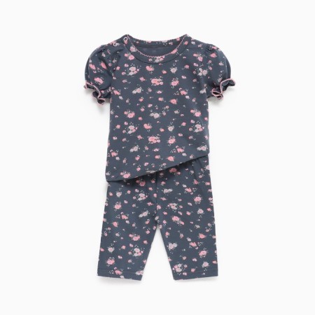 Costume: T-shirt and leggings crumb I am "flower", height 74-80, blue