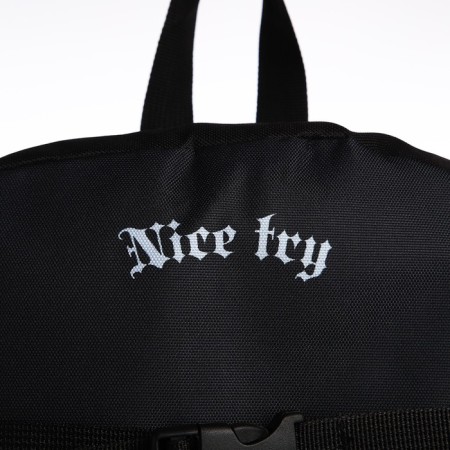 School textile backpack with mount for the Nice Try skate, 38x29x1 cm, black color, lightning department-5