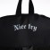 School textile backpack with mount for the Nice Try skate, 38x29x1 cm, black color, lightning department