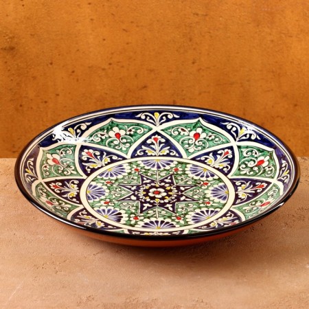 Largan Rishtan ceramics "Flowers", 32 cm, blue-4