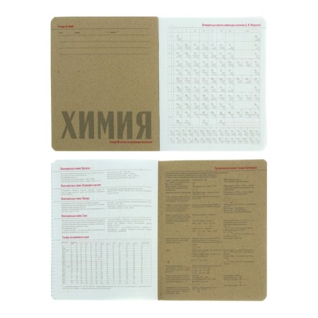 Substantial notebook HashTags, 48 ​​sheets in the Chemistry cell with reference material, block 65 g/m2-2