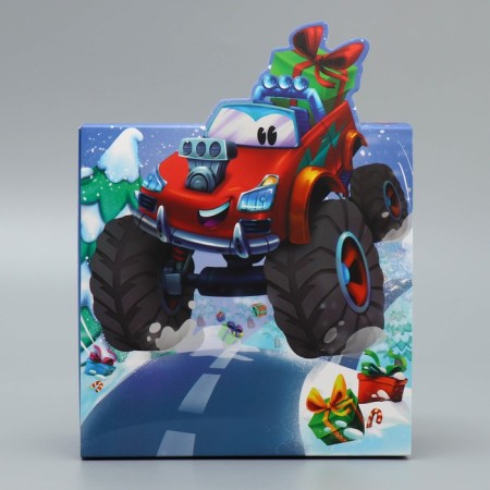 Folding box “only forward”, 15 x 15 x 8 cm, new year-2