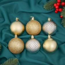 Set of balls plastic D-6 cm, 6 pcs 