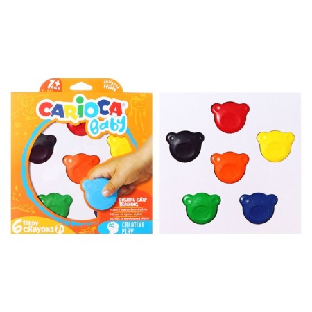 Locks wax 6 colors, Carioca "Baby", figured, for kids