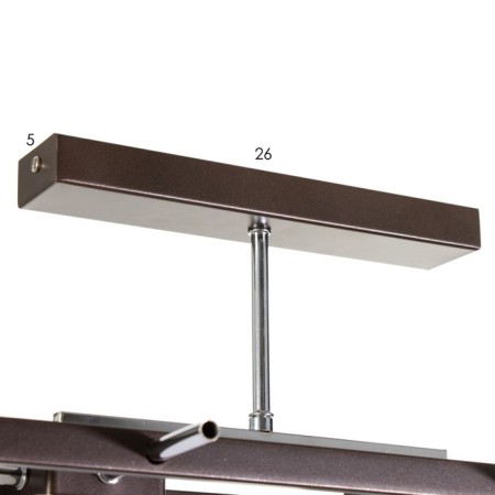 Chandelier 2731/2 E27 40W brown-chromium 45x26x34 cm Bayerlux-5