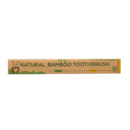 Middle bamboo toothbrush, 5 pieces, mix of flowers-19