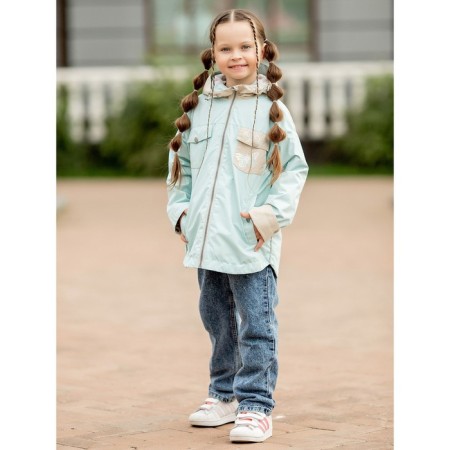 Glass jacket for a girl, height 110 cm, blue color-1