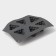 Form for baking and mousse desserts Konfinetta "Rafael", silicone, 28.5 × 21.5 × 5 cm, 6 cells (7 × 4.9 cm), color gray.