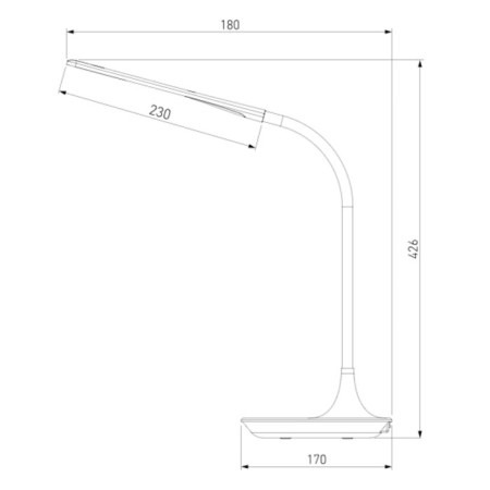 Warban table lamp, 5W LED, 6500K, 500LM, silver color-7