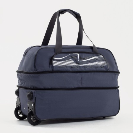 Road bag on wheels, a lightning department, with an increase, an outer pocket, the color is gray-2