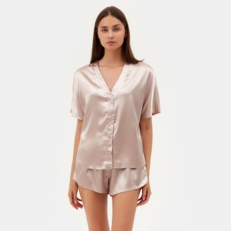 Pajamas (shirt, shorts) Women's Minaku: Light Touch Beige Color, Rr. 48-1