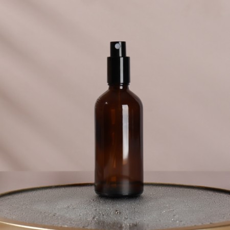 A bottle for storage, with a spray, 100 ml, brown/black color-3