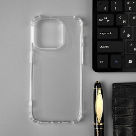 Pero cover for Apple iPhone 15 Pro, silicone, transparent, reinforced