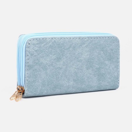 Women's wallet on lightning, blue color