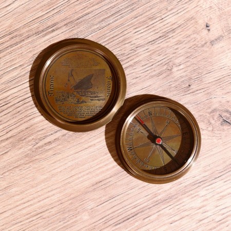 Compass "Titanic" 6 cm, brass-3