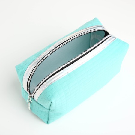 Cosmetic bag with lightning, mint color-2