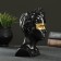 Kashpo - organizer "Bust Frida" Black with gold, 11x17x11cm