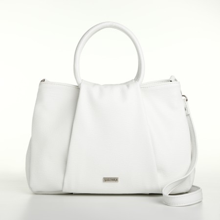 Women's bag with lightning, white color