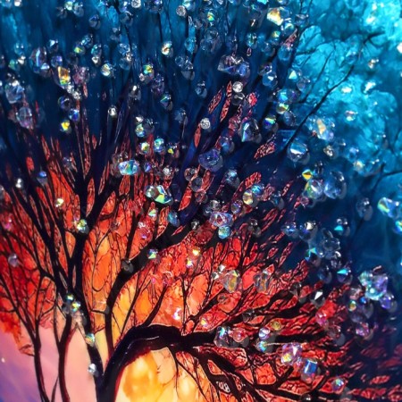 Acrylic painting "Tree of Power" 50x50 cm-3