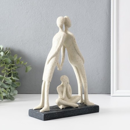 Souvenir Polystone "House there is the family" White 7x17x24.5 cm-2