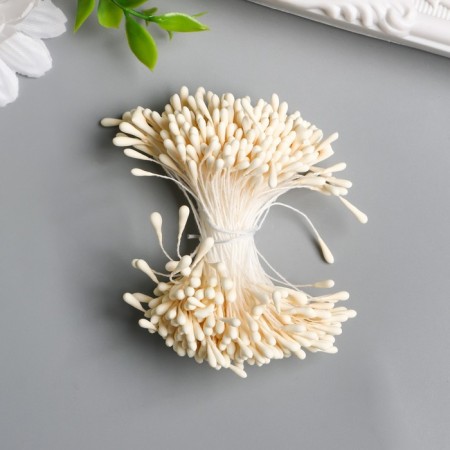 Stamens for flowers "Drops Milk" D = 1.5 mm set 400 pcs length 6 cm