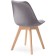 Wooden stool Bonuss array of beech/velor, natural/gray 50x56x82 cm