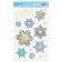 Stickers on the glass "Snowflakes", reusable, 20 x 34 cm, New Year