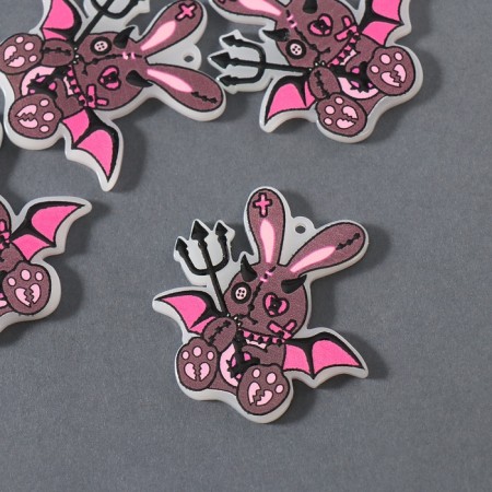 Decor for the work of acrylic the bilateral "bunny-dog" 4.3x4x0.2 cm