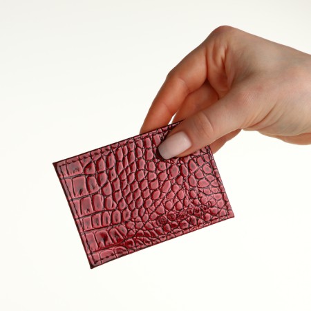 Cardholder, Textura, Burgundy Color-5
