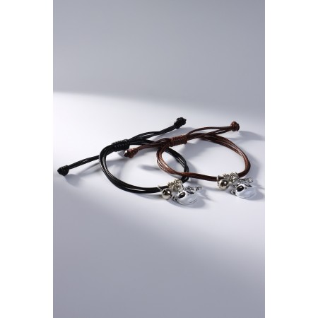 Bracelets "Demetrons" Panda, black-brown color, l = 12.5 cm-1