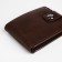 Male purse on a magnet, department for bills, for maps, for coins, brown color