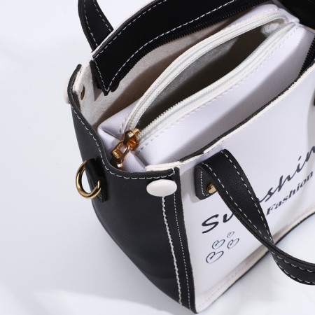 Bag Female Tout with zipper, black color-7
