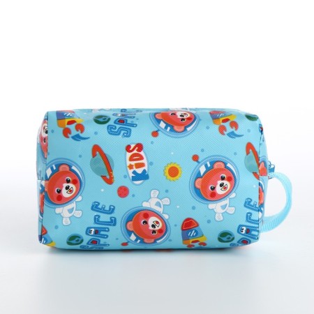 Cosmetic bag with lightning, blue color-1