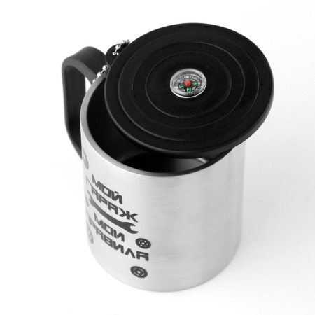 Thermal circle, 180 ml, tourism "My garage - my rules", retains heat 2 hours, compass-3