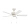 Ceiling fan with CADIZ lamp, 1x40W, E27, steel, nickel, glass, white