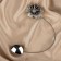 Picking for curtains "Buttercup", D = 5.5 cm, silver color
