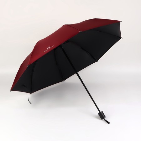 Mechanical umbrella “plain”, 8 spokes, r = 47/55 cm, d = 110 cm, burgundy color-2