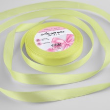 Satin tape, 12 mm × 23 ± 1 m, color bright vanilla No. 81