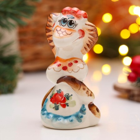 New Year. Souvenir "Snake Lucy" 11 × 6.5 cm, gzhel, color-1