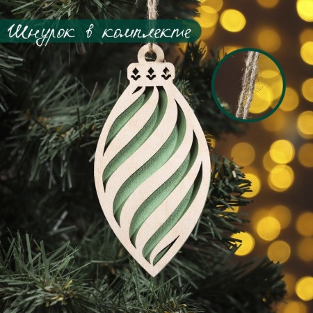 New Year. New Year's set "bulbs" 8 pieces, 2025, green color-3