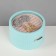 Stand for the Ring "Portable Casket", Circle, 7 stripes, 9 × 9 × 5.5 cm, blue color