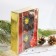 New Year's candle with a candlestick "Red cones and gifts" (set 4 pcs) 4x13x17 cm, red