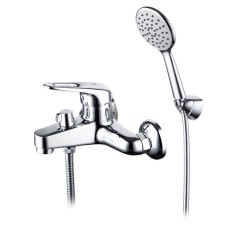 Lemark Luna LM4134C bathtub mixer, single -legged, pour 158 mm, watering can, chrome