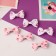 Hair clamp "Bow" Stars and Kexs 4.5 cm, white and pink