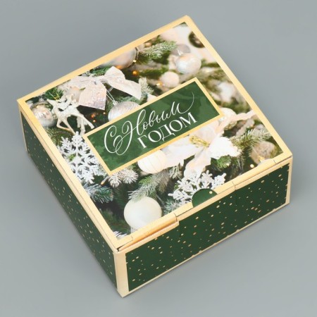 Folding box "Photo balls", 15 x 15 x 7 cm, new year-1