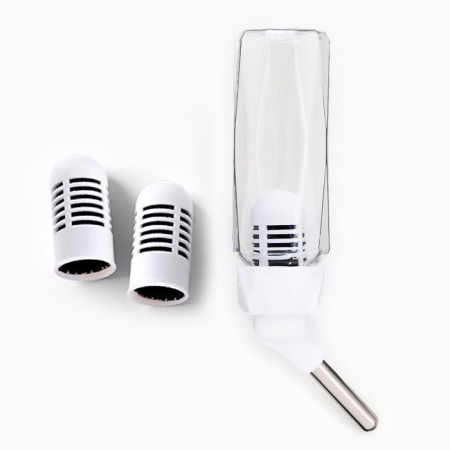 Drill for rodents, 80 ml, fastening-spring, and two replaceable filters, white